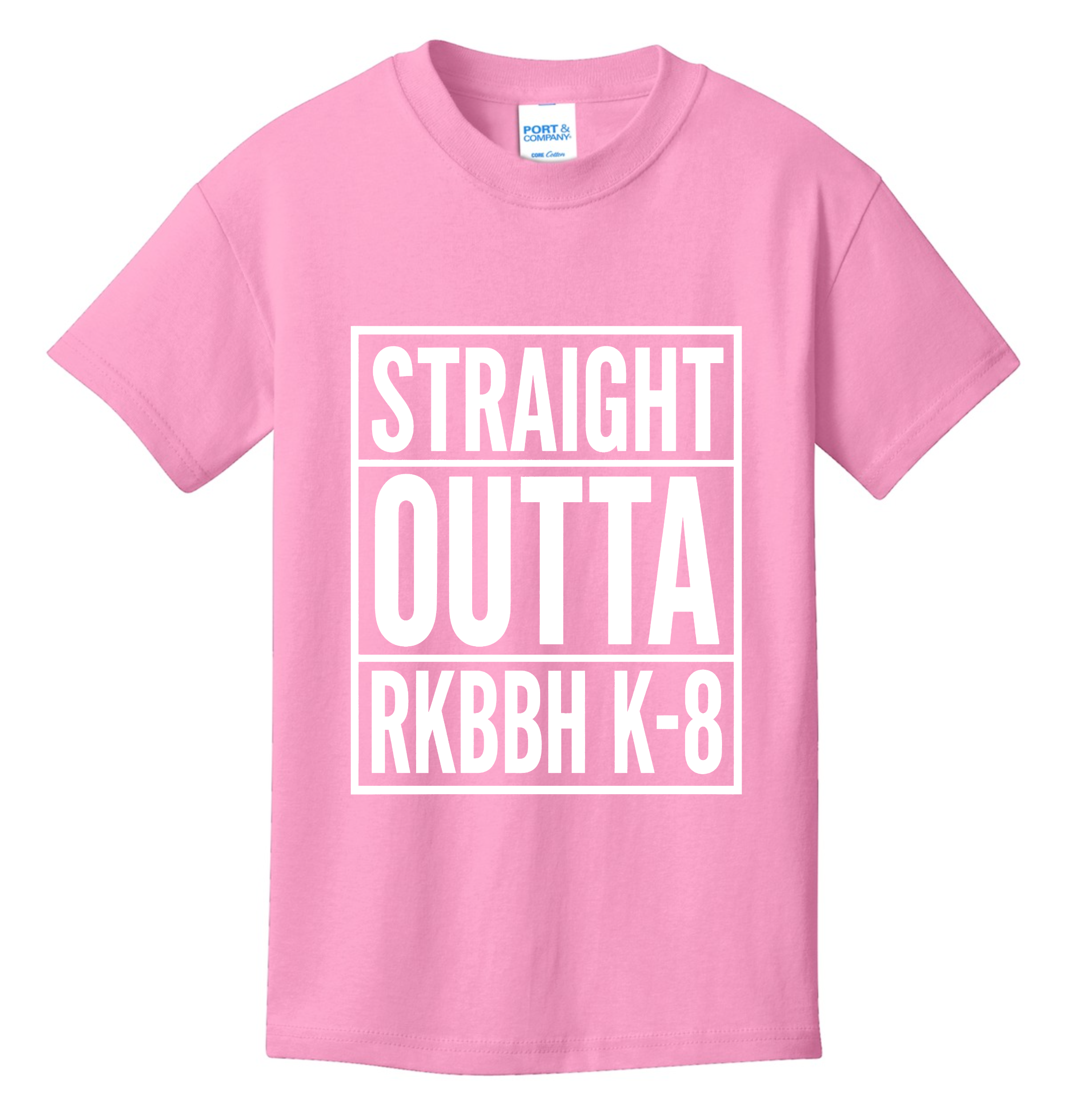 Ruth K. Broad Bay Harbor - STRAIGHT OUTTA RKBBH K-8 - Youth Core Cotton Tee